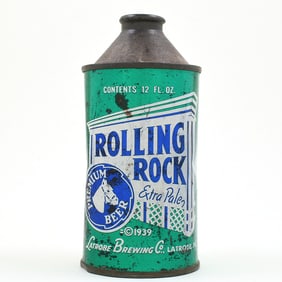 Rolling Rock Beer Cone Top 182-8