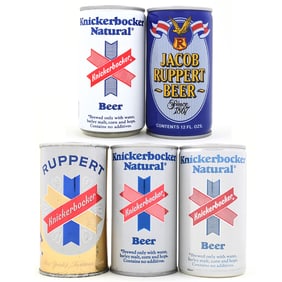 Ruppert Knickerbocker Cans Lot of 5 Different NEW BEDFORD