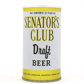 Senators Club Draft Beer Zip Top 123-39 TOUGH EXCEPTIONAL