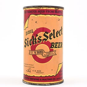 Sicks Select Beer Instructional Flat Top EMIL IRTP 133-16 USBCOI 750 RARE