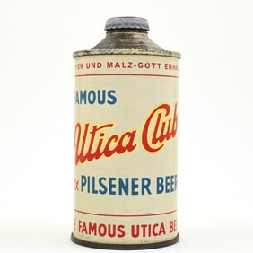Utica Club Beer Cone Top TEXT AT TOP U PERMIT 188-4