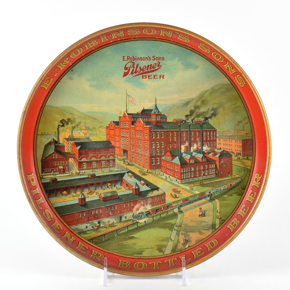 Robinsons Sons Pre-Prohibition Factory Scene Serving Tray (1 of 2)