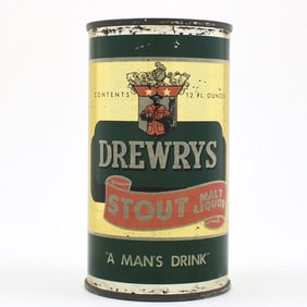 Drewrys Stout Malt Liquor Flat Top A MANS DRINK 55-22