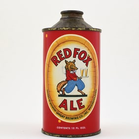 Red Fox Ale Cone Top 180-24 RARE CLEAN
