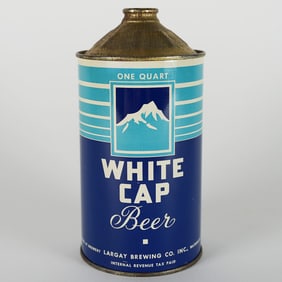 White Cap Beer Quart Cone Top NEW ENGLAND HOLY GRAIL 220-17 MINTY