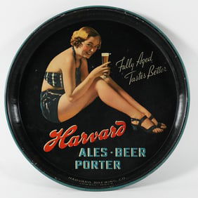 Harvard Ales Beer Porter Fully Aged Tastes Better Tray EXCELLENT