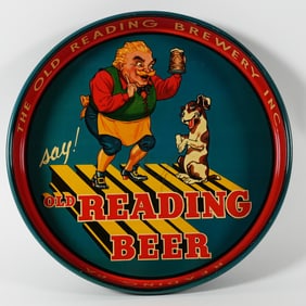 Old Reading Gus with Dog Tray 13 Inch OUTSTANDING