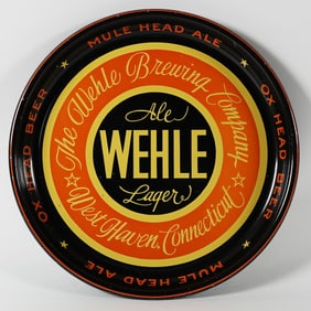 Wehle Ale Lager Mule Head Ale Ox Head Beer Tray MINTY