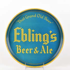 Eblings Beer Ale 1930s Serving Tray GRAND OLD BEER