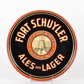 Fort Schuyler Ale and Lager 1930s Serving Tray