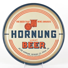 Hornung Light Beer 1940s Serving Tray
