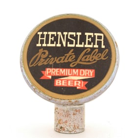Hensler Private Label Beer 1950s Chrome Tap Knob