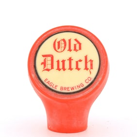 Old Dutch 1950s 2-Sided Ball Tap Knob EAGLE BREWING RED