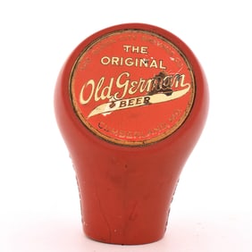 Old German Beer 1940s Tap Knob RED