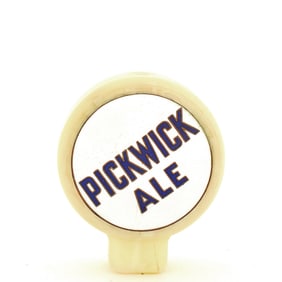 Pickwick Ale 1940s Porcelain Insert Plastic Tap Knob