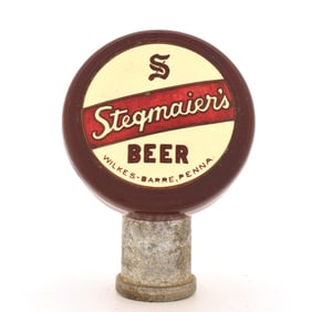 Stegmaier Beer 2-Sided 1940s Tap Knob