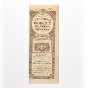 Ambridge Economy Brewing Co Corporate Bond 1911