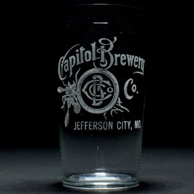 Capitol Brewery Co Pre-Prohibition Etched Glass