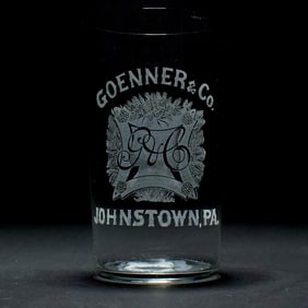 Goenner and Co Pre-Prohibition Etched Glass