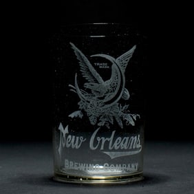 New Orleans Brewing Co Pre-Prohibition Etched Glass
