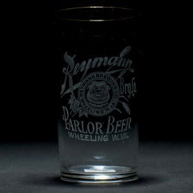 Reymann Parlor Beer Pre-Prohibition Etched Glass