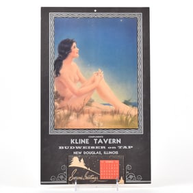 Budweiser Kline Tavern 1942 Pin Up Calendar