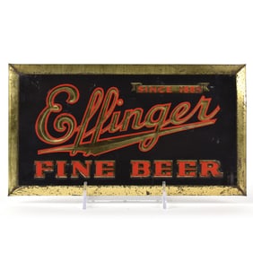 Effinger Fine Beer 1930s Tin-Over-Cardboard Sign SCARCE