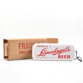 Leinenkugel's Beer 1950s Illuminated Sign NOS IN ORIGINAL BOX RARE
