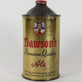 Dawsons Premium Quality Ale Gold Metallic Quart Cone Top L206-15 RARE LIKELY BEST