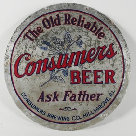 Consumers Old Reliable Beer Ask Father LEYSE Sign ULTRA RARE