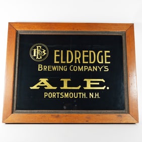 Eldredge Brewing ALE Pre-Pro Glass Shadowbox Sign RARE