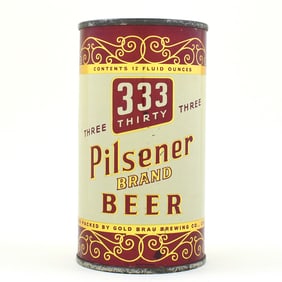 333 Three-Thirty-Three Beer Flat Top METALLIC 138-31 CLEAN