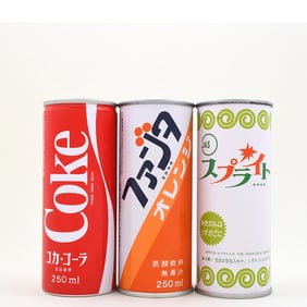 Coca-Cola Products Japanese Cans Coke Fanta Sprite 3 Different Pull Tabs