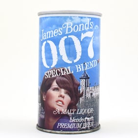 James Bond 007 Malt Liquor Set Pull Tab Tower of London WHITE STRIPE 82-35