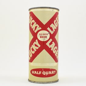 Lucky Lager Beer 16 Ounce Flat Top SAN FRANCISCO 232-11 BRILLIANT