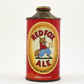 Red Fox Ale Cone Top 180-24 SCARCE CLEAN