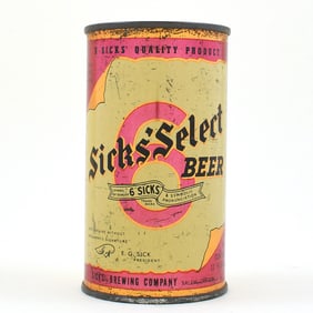 Sicks Select Beer Instructional Flat Top SALEM 133-9 OI 756