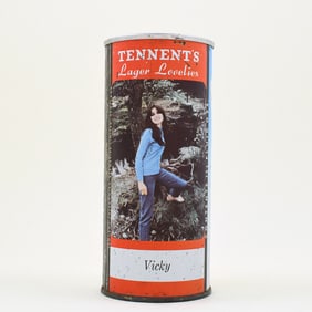 Tennent's Lager Lovelies 16 Ounce Scottish Pull Tab VICKY