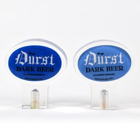 Durst Dark Beer Lucite Tap Handle Pair MINTY