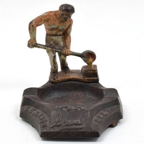 P and H Special Lebanon Beer 1930s Cast Iron Ash Tray