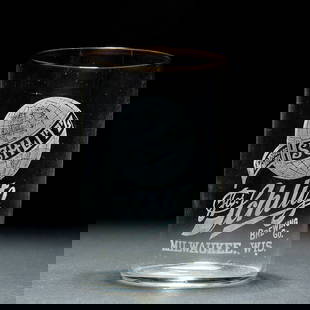 Schlitz Beer Pre-Prohibition Etched Glass JOS: Business Name: Jos. Schlitz Brewing Co., Milwaukee, Wisconsin Manufacturer/Plant: Unknown Date of