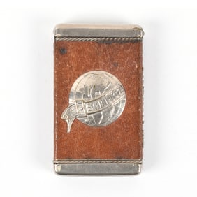 Schlitz Beer Pre-Prohibition Match Safe LEATHER WRAP