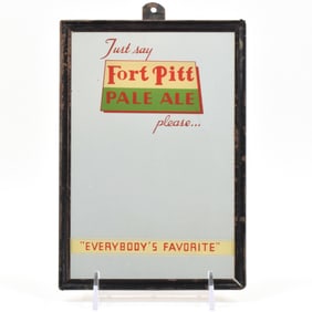 Fort Pitt Pale Ale 1930s Mirror Sign