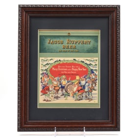 Jacob Ruppert Beer 1930s Christmas Themed Calendar