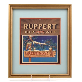 Jacob Ruppert Beer-Ale 1940s Christmas Themed Calendar