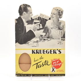 Krueger's Brews Die Cut Bottle Display Sign