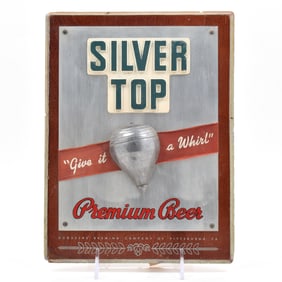 Silver Top Beer 1950s Sign