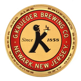 Krueger's Beer and Ales 1930s Tip Tray BALDY MINTY
