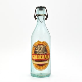 Massachusetts Breweries Golden Ale Pre-Prohibition Blob Top Bottle