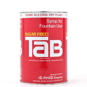 Tab Diet Soda 1 Gallon Bank Lid Syrup Tin